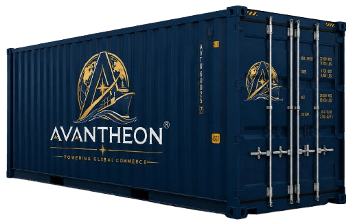 20FT DRY shipping container with AVANTHEON branding