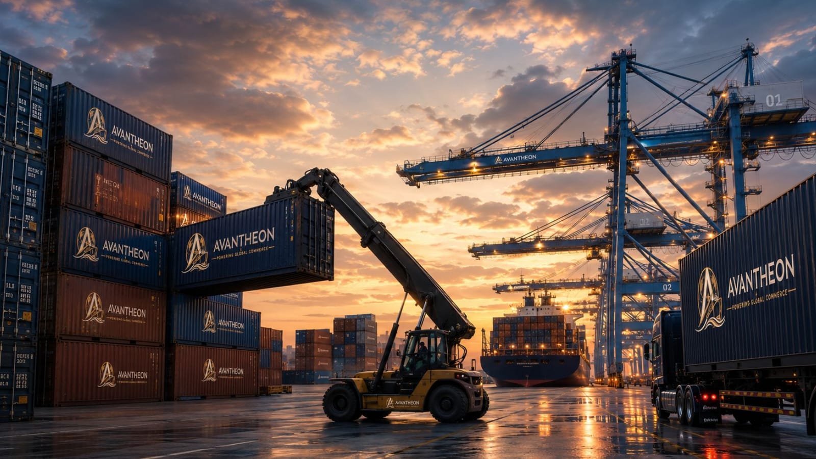 Container port infrastructure powering global trade